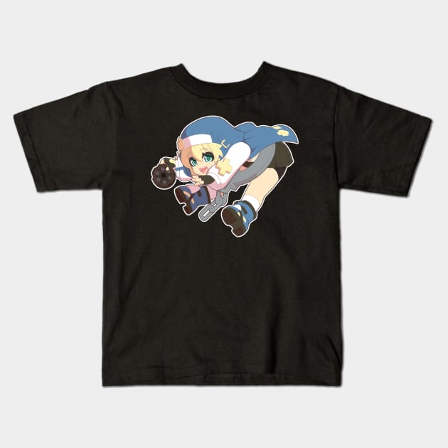 Bridget Guilty Gear Strive Kids T-Shirt by 1001 Artwork